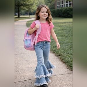 GOGO Double Ruffle Jeans-VERY MATILDA JANE LIKE Size 4 GIRLS